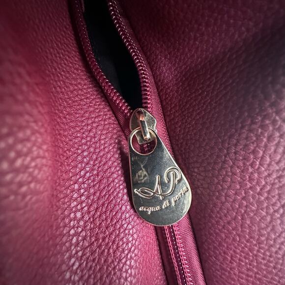 Acqua di Perla Burgundy Shoulder Hobo Bag - Studded Design - Picture 5 of 12